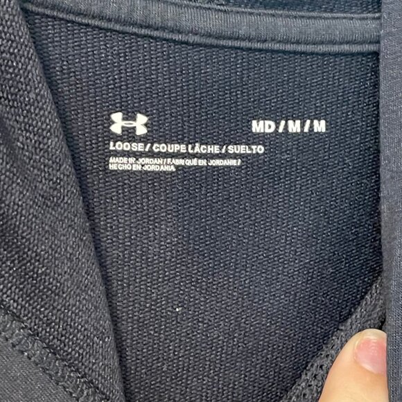 Under Armour Black Hoodie Pullover Sweatshirt Size Medium - Picture 4 of 4